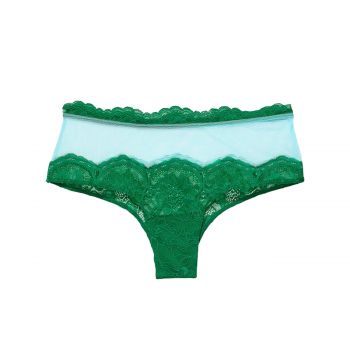 Lace & mesh cheeky panty l