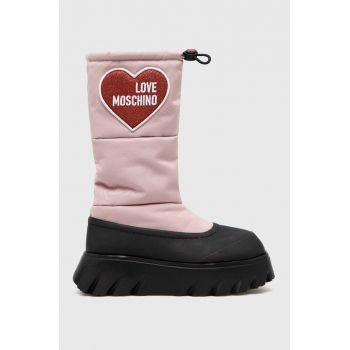 Love Moschino cizme de iarna culoarea roz