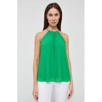 MICHAEL Michael Kors bluza femei, culoarea verde, neted