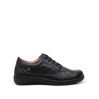 Pantofi casual/ sport dama din piele naturala, Leofex - 092 Negru box