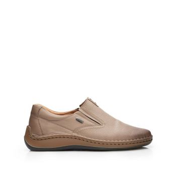 Pantofi casual barbati din piele naturala, Leofex - 919 Taupe box