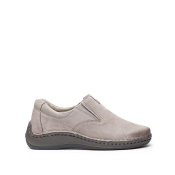 Pantofi casual barbati din piele naturala, Leofex - 919 Taupe nabuc