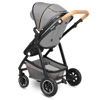 Carucior compact Lionelo Amber 2 in 1 cadru din aluminiu reversibil pana la 22 kg gri deschis de firma original