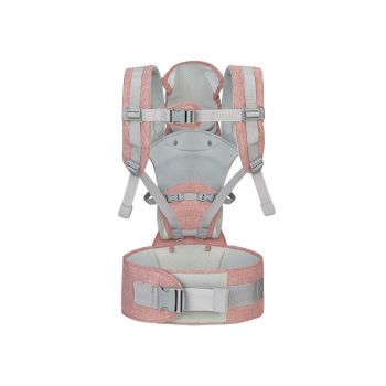 Marsupiu multifunctional KikkaBoo 3 in 1 Chloe Pink