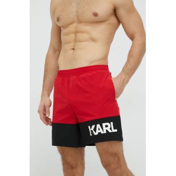 Karl Lagerfeld pantaloni scurti de baie culoarea rosu de firma original