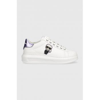 Karl Lagerfeld sneakers din piele KL62530 KAPRI culoarea alb