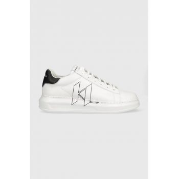 Karl Lagerfeld sneakers din piele KAPRI MENS culoarea alb KL52511