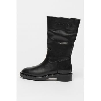 Cizme mid-calf de piele