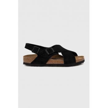 Birkenstock sandale din piele întoarsă Tulum SFB femei, culoarea negru 1024086-black