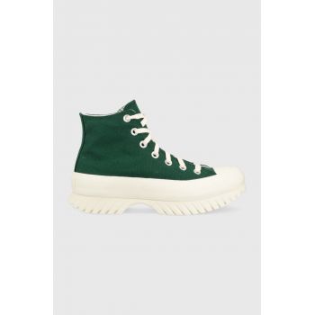 Converse tenisi Chuck Taylor All Star Lugged 2.0 femei, culoarea verde