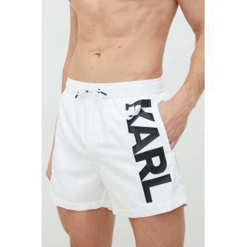 Karl Lagerfeld pantaloni scurti de baie culoarea alb de firma original