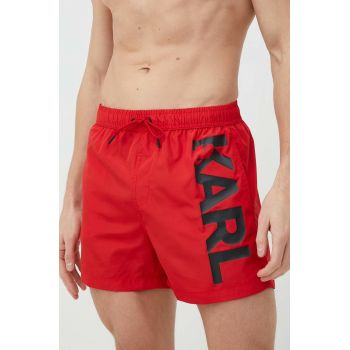 Karl Lagerfeld pantaloni scurti de baie culoarea rosu