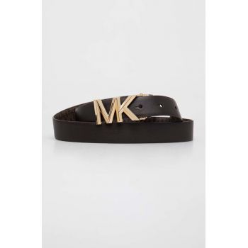 MICHAEL Michael Kors curea de piele cu două fețe femei, culoarea maro