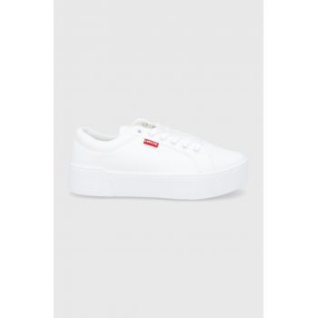 Levi's Pantofi culoarea alb, cu platformă