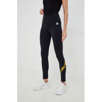 LaBellaMafia leggins de antrenament Essentials femei, culoarea negru, cu imprimeu