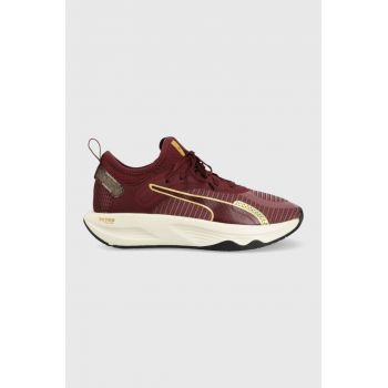 Puma pantofi de antrenament PWR XX Nitro Deco Glam culoarea bordo