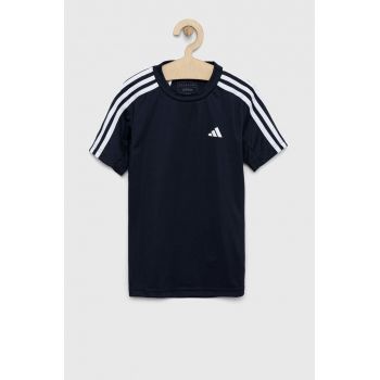 Adidas tricou copii U TR-ES 3S culoarea albastru marin, modelator ieftin