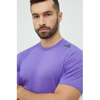Adidas Performance tricou de antrenament Designed for Training culoarea violet, neted