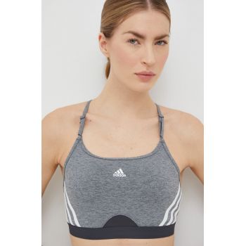 Adidas Performance sutien sport Aeroreact culoarea gri