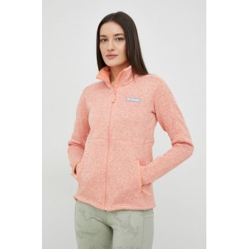 Columbia hanorac Sweater Weather femei, culoarea portocaliu, melanj