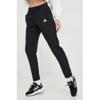 Adidas Performance pantaloni de antrenament femei, culoarea negru, neted