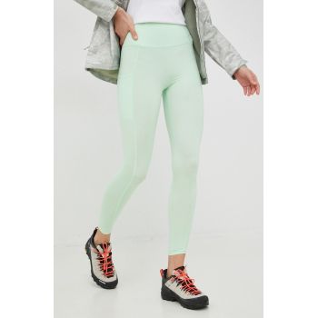 Columbia leggins sport Boundless Trek femei, culoarea verde, modelator de firma originali