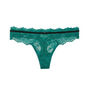 Dream Angels Lace & Velvet Thong Panty S ieftina