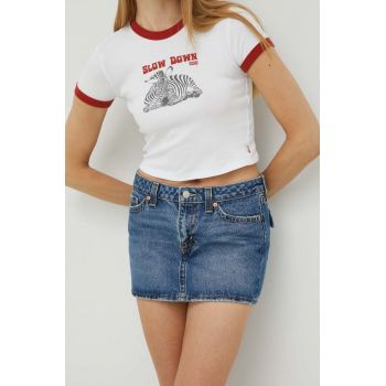 Levi's fustă din denim mini, dreaptă