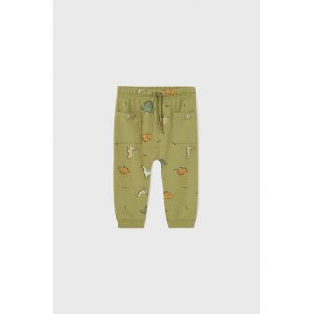 Mayoral pantaloni bebe culoarea verde, cu imprimeu