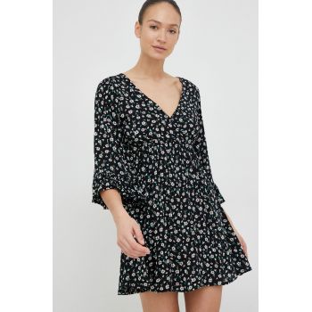 Billabong rochie culoarea negru, mini, evazati