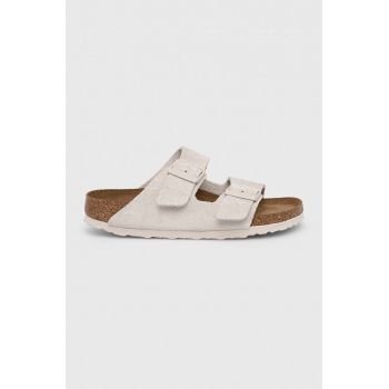 Birkenstock șlapi de piele ARIZONA SFB femei, culoarea alb, 1024516 1024516-AntiqWhite