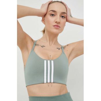 adidas Performance sutien sport Aeroimpact culoarea verde ieftin