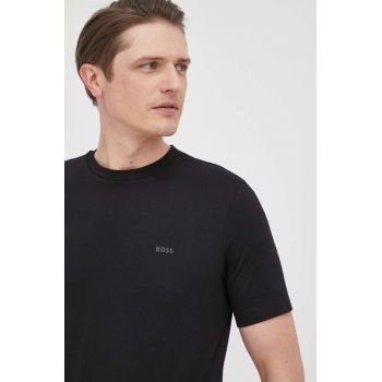 BOSS tricou din bumbac bărbați, culoarea negru, uni 50468347