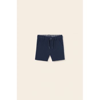 Mayoral pantaloni scurti bebe culoarea albastru marin, talie reglabila