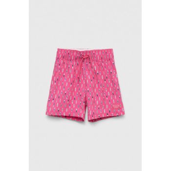 Abercrombie & Fitch pantaloni scurti de baie copii culoarea roz