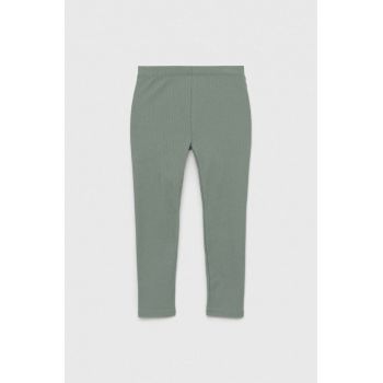 GAP leggins copii culoarea verde, neted