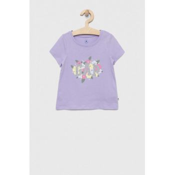 GAP tricou de bumbac pentru copii culoarea violet