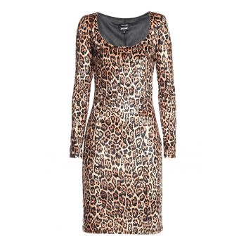 Rochie midi cu model cu animal print la reducere