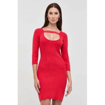 Silvian Heach rochie culoarea rosu, mini, mulata