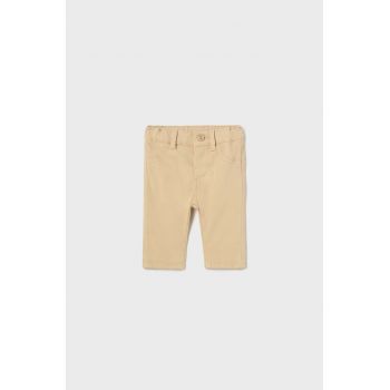 Mayoral Newborn pantaloni bebe culoarea bej, neted