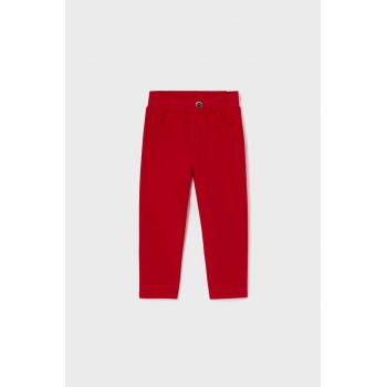 Mayoral pantaloni bebe culoarea rosu, neted