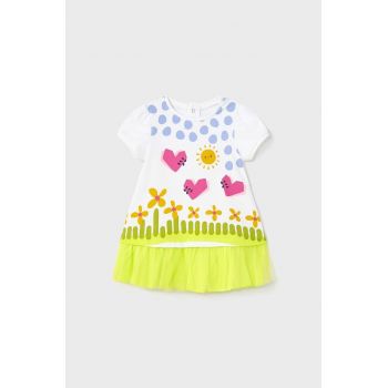 Mayoral rochie bebe culoarea verde, mini, evazati