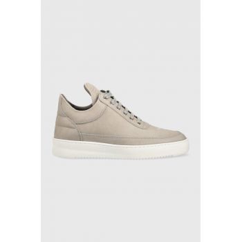 Filling Pieces sneakers din piele întoarsă Low top Ripple Nubuck culoarea bej, 25122842003