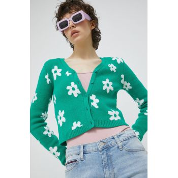 Hollister Co. cardigan femei, culoarea verde