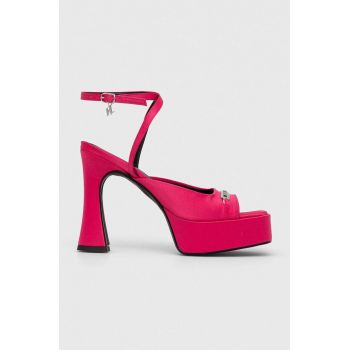 Karl Lagerfeld sandale LAZULA culoarea roz, KL33905 de firma originale
