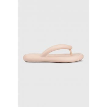 Melissa slapi MELISSA FLIP FLOP FREE AD femei, culoarea bej, cu toc plat, M.33531.AI390