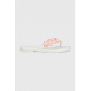 Melissa slapi MELISSA FLIP FLOP SPRING AD femei, culoarea alb, cu toc plat, M.33715.AL237