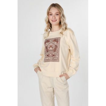 Bluza sport de bumbac cu imprimeu