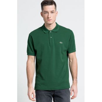 Lacoste polo de bumbac culoarea verde, uni L1212-001