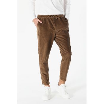 Pantaloni sport de bumbac cu striatii